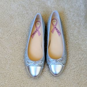 Silver Marc Fisher flats